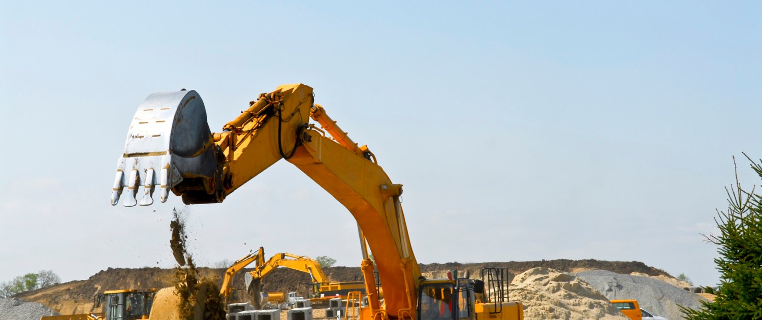 Construction site machines