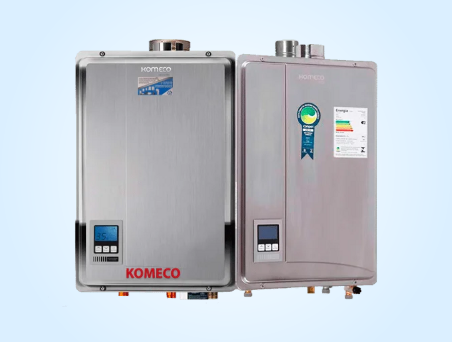 Aquecedores a gás da marca Komeco