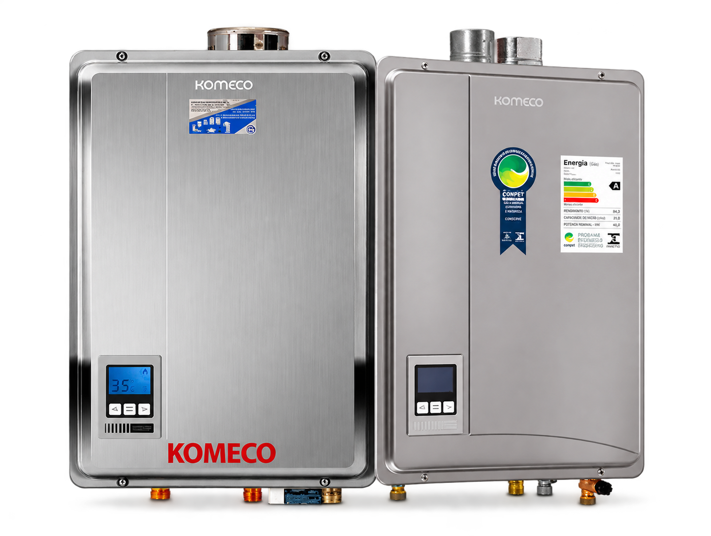 Aquecedores a gás da marca Komeco
