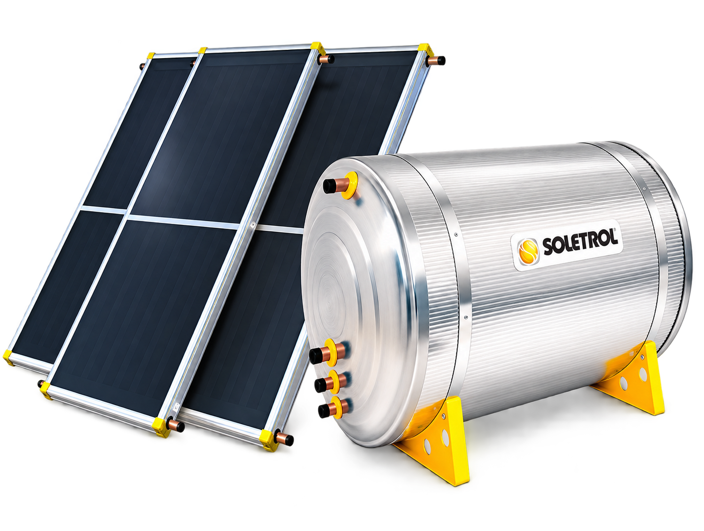 Sistema de aquecimento solar da marca Soletrol